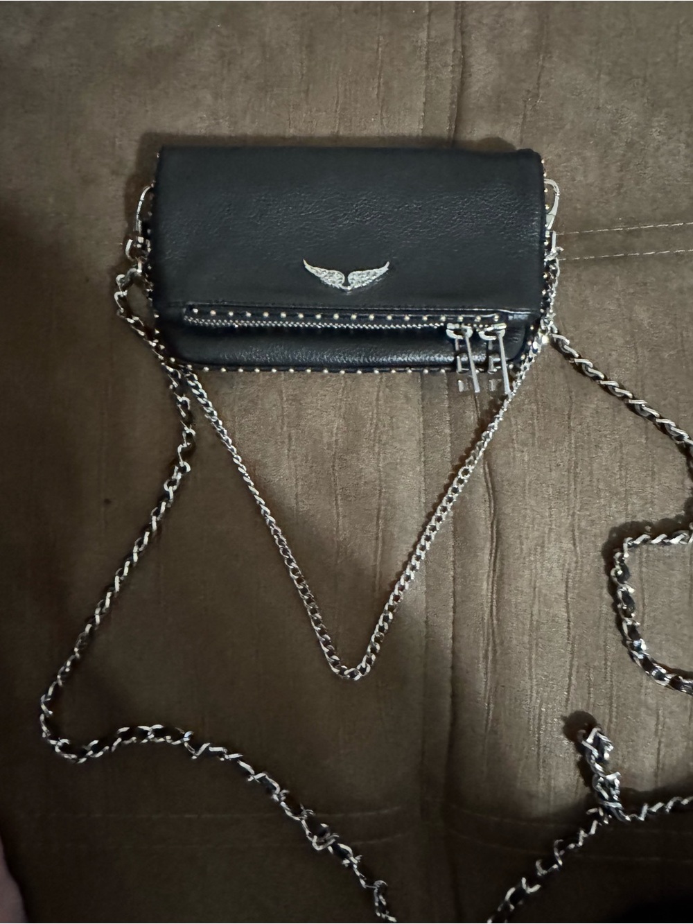 Zadig & Voltaire Rock Nano Studs Clutch Bag - Picture 6 of 8